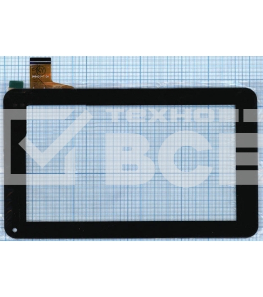 Сенсорное стекло (тачскрин) ZP9020-7, черное