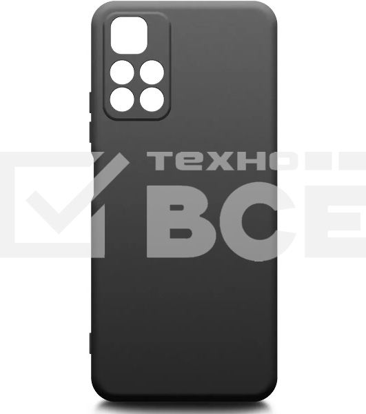 Чехол (клип-кейс) BORASCO Silicone Case, для Xiaomi Poco M4 Pro, черный (матовый) 70106