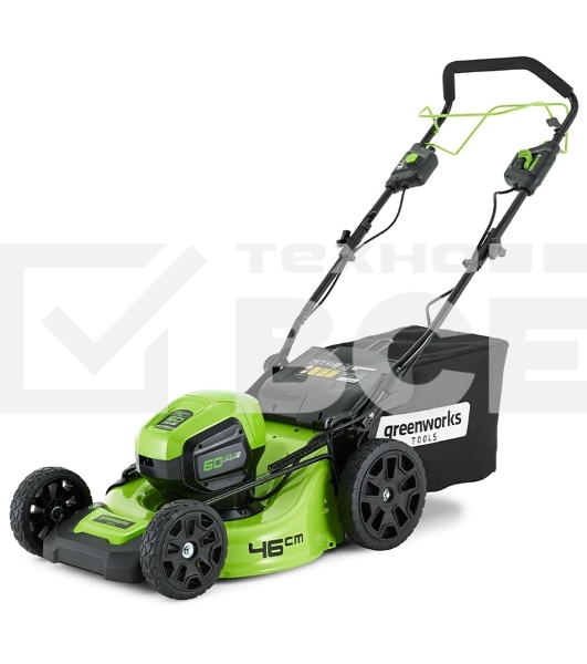 Газонокосилка самоходная аккумуляторная  GreenWorks GD60LM46SP, 60V, 46 см, бесщеточная, без АКБ и ЗУ (2502907)