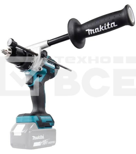 Дрель-шуруповерт аккумуляторная ударная бесщеточная Makita 18В, 13мм, 130Нм (без АКБ и ЗУ)