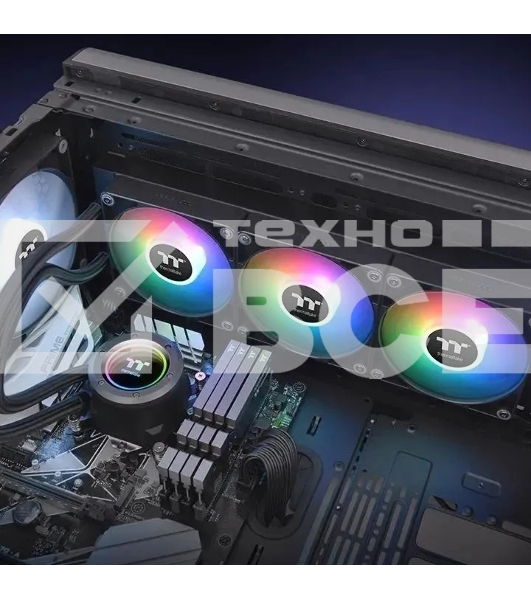 Система водяного охлаждения Thermaltake TH420 V2 ARGB Soc-AM5/AM4/1151/1200/1700 черный 4-pin 34.7dB Al+Cu Ret (CL-W376-PL14SW-A)