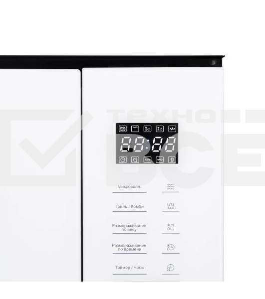 Микроволновая печь встраиваемая DeLonghi DMO 25BB ROMA белый, 25 л, 1450 Вт, переключатели - сенсор