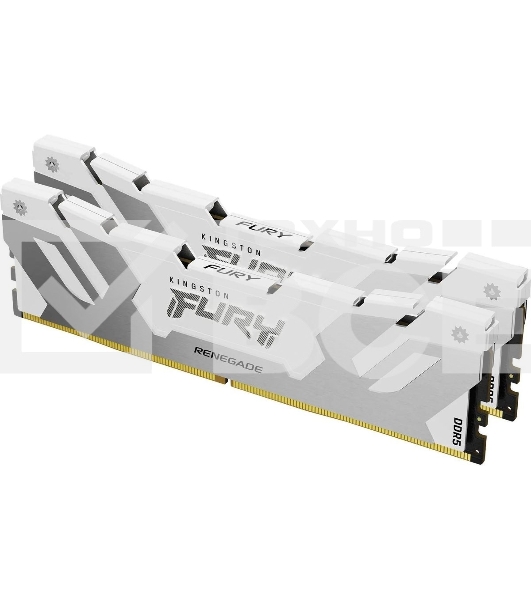 Оперативная память Kingston Fury Renegade, DDR5, 32GB (2x16GB), 6400MHz, CL32, радиатор, белый