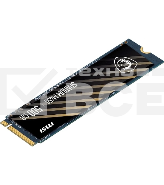 Накопитель SSD MSI SPATIUM M450, 500GB, M.2 2280, PCIe 4.0 x4, NVMe, R/W 3600/2300