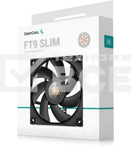 Вентилятор для корпуса DEEPCOOL FT9 SLIM черный, 92 мм, 2950 об/мин, 23.2 дБ, 4 pin