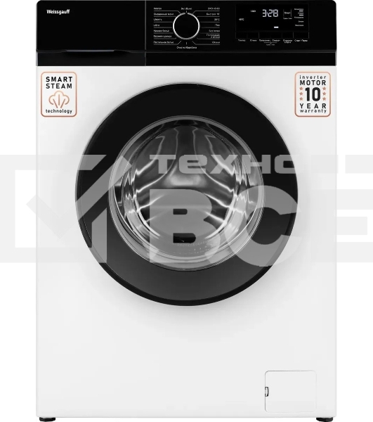 Стиральная машина Weissgauff WM 45127 DC Inverter Steam белый, загрузка фронтальная 7 кг, 1200 об/мин., класс: А+++