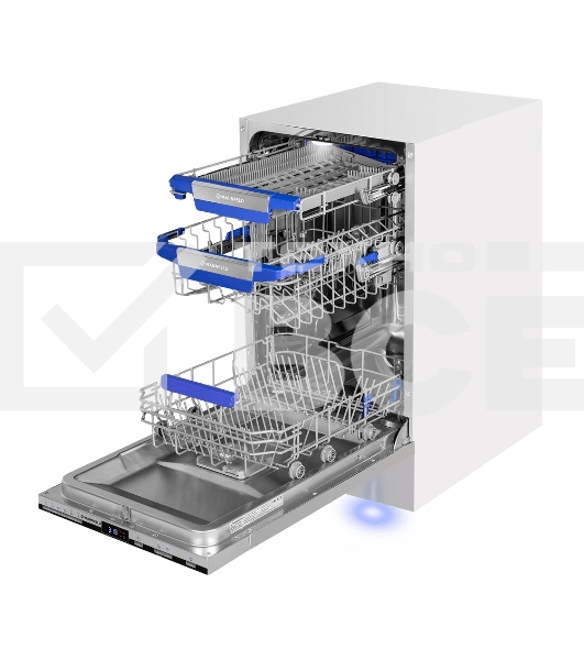 Посудомоечная машина Maunfeld MLP45230 Light Beam Inverter Wi-Fi, нержавеющая сталь, 44.8 см, 10 компл., 47 дБ, класс A+++
