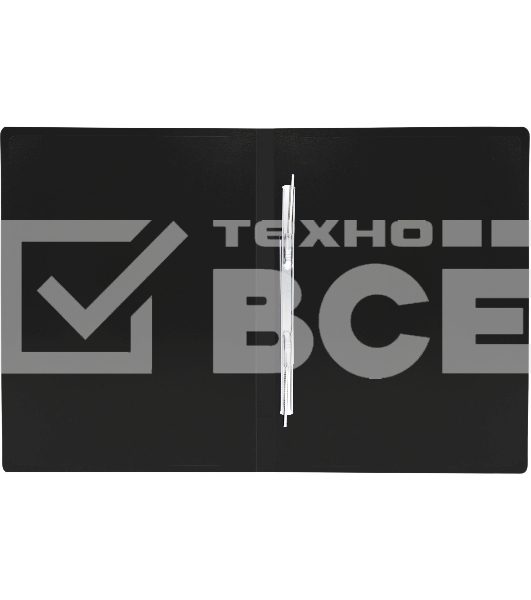 Папка с металлическим пружинным скоросшивателем Silwerhof Eco A4, пластик, 0.5мм, черный