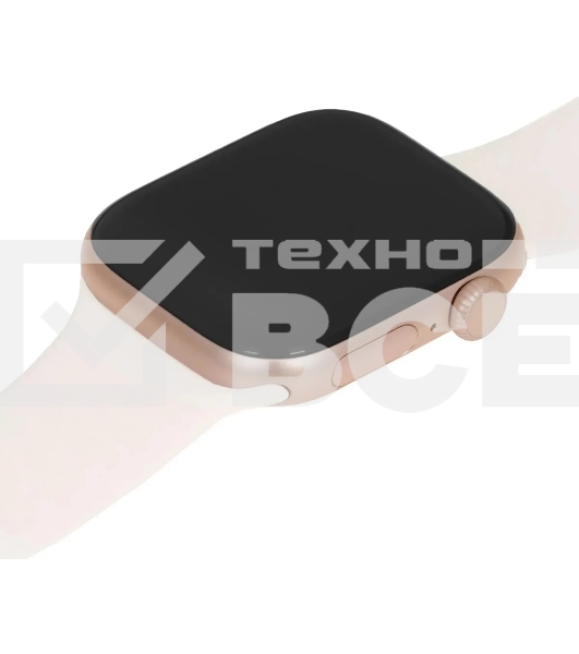 Умные часы Apple Watch Series 11 A3333 46мм OLED корп.розовое золото Sport Band рем.белый разм.брасл.:S/M (MEV64LW/A)