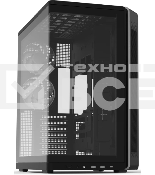 Компьютерный корпус ZALMAN MidTower P60 black (ATX, без БП, 2xUSB 3.0+USB Type C, 5x120мм ARGb) (Zalman P60 Black)