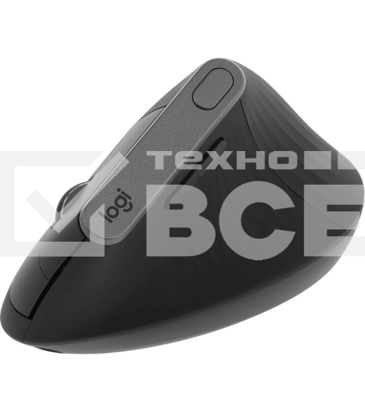 Мышь беспроводная/проводная Logitech MX Vertical графитовый, 4000 dpi, радиоканал, Bluetooth, USB, кнопки - 6