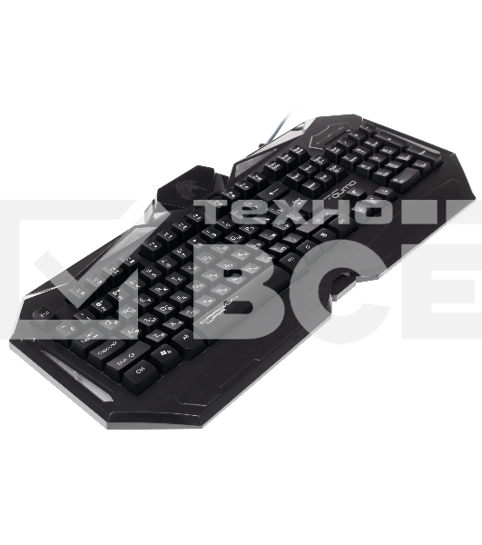 Комплект клавиатура+мышь Qumo Spirit of Wisdom проводной, USB, 2400 DPI, чёрный