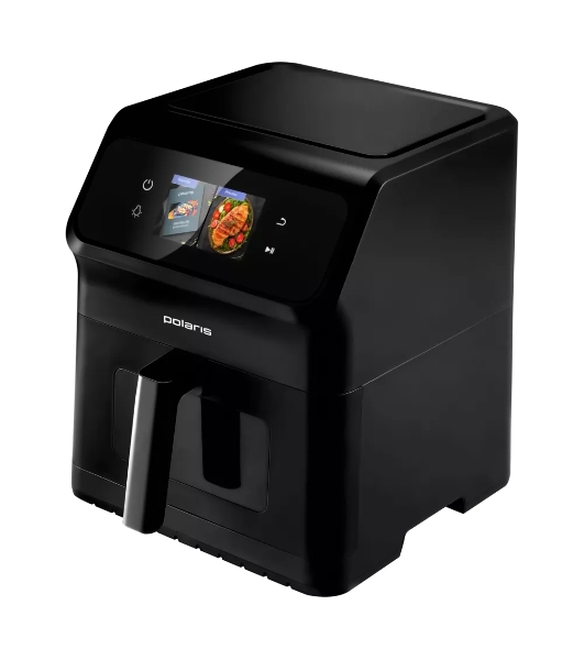 Аэрогриль Polaris PAF 9007WS черный, 1900 Вт, 6.5 л, сенсор, 25 программ