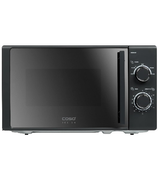 Микроволновая печь CASO M 20 EASY зеркальный/черный, 20 л, 700 Вт, переключатели - поворотный механизм