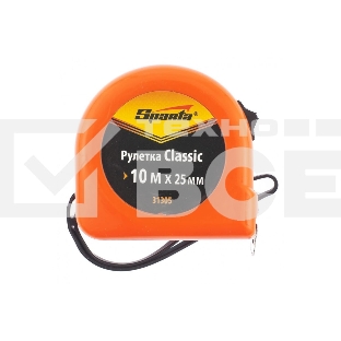 Рулетка SPARTA 31314  elastica 10 мх25мм обрезиненный корпус