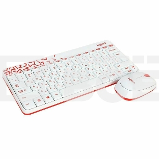 Комплект клавиатура+мышь Logitech MK240 Nano беспроводной, USB, 1000 DPI, белый