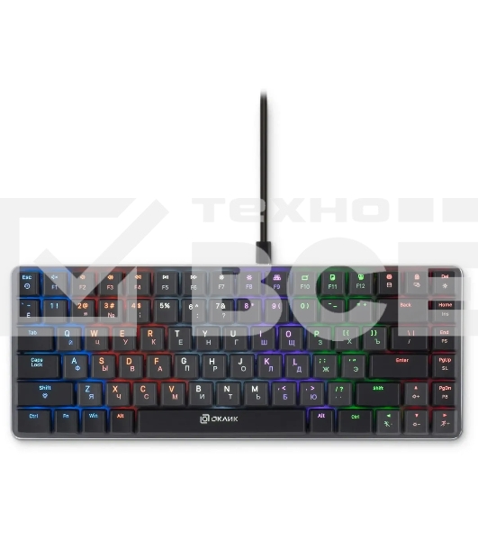 Клавиатура Oklick K615X (1934413) проводная, USB, серый + серебристый