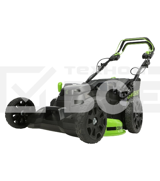 Газонокосилка аккумуляторная GreenWorks GC82LM61S, TwinForce, 82V, 61 см, самоходная, бесщеточная, без АКБ и ЗУ  (2515607)