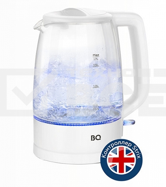 Чайник электрический BQ KT1839G белый. Мощность: 2200 Вт, объем: 1.7 л