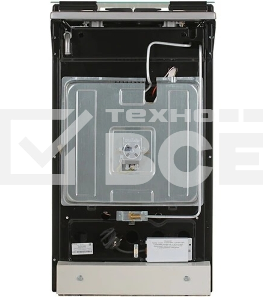 Плита газовая De Luxe 5040.40Г (кр) ЧР-010 серебристый, конфорок 4 шт, духовка 46 л, 50 см x 85 см x 50 см