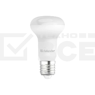 Лампочка светодиодная Defender R63-8W-830-E27 рефлектор, 3000 К, теплый белый, 1 шт.