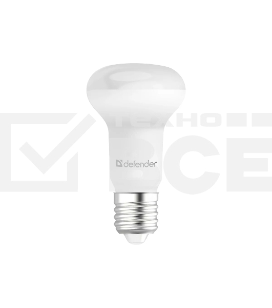 Лампочка светодиодная Defender R63-8W-830-E27 рефлектор, 3000 К, теплый белый, 1 шт.