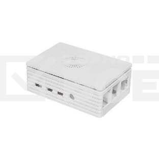 Корпус ACD RA595 White Injection Molding Case Supporting 3007 Fans for Raspberry 4B