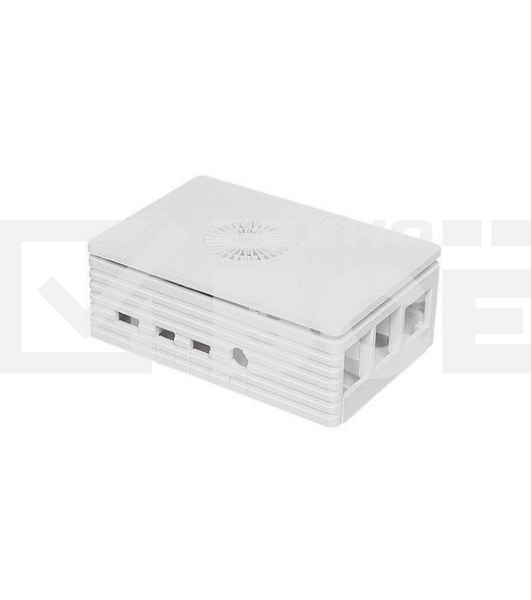 Корпус ACD RA595 White Injection Molding Case Supporting 3007 Fans for Raspberry 4B