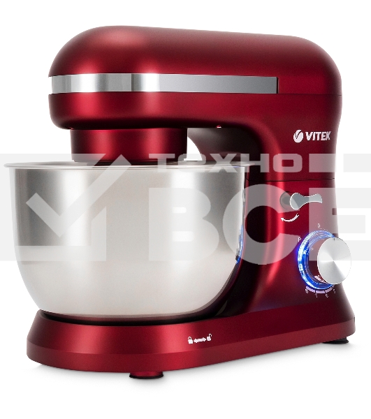 Миксер планетарный Vitek VT-PM0111 1500Вт вишневый