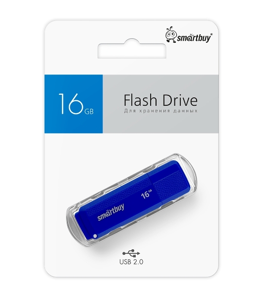 Флешка USB Smartbuy USB 2.0 16Gb Dock Blue