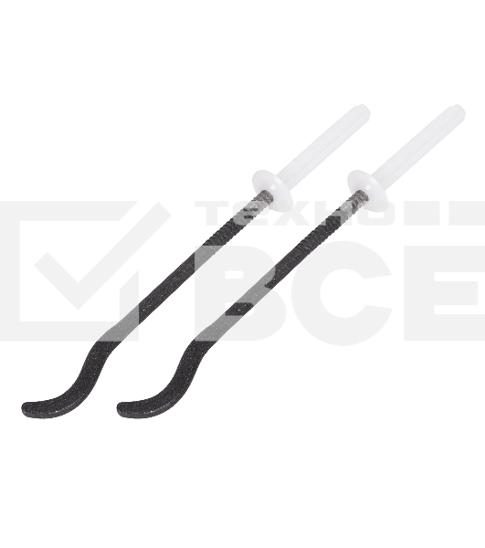 Комплект плоских кронштейнов Royal Thermo с дюбелями 7,2х170мм, черные