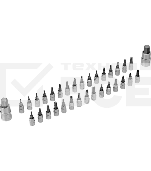 Набор инструментов Denzel 1/2', 1/4', CrV, S2, пластиковый кейс, 194 предмета
