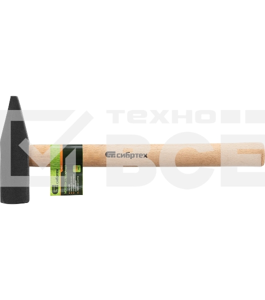 Молоток слесарный Сибртех 1500 г, квадратный боек, деревянная рукоятка