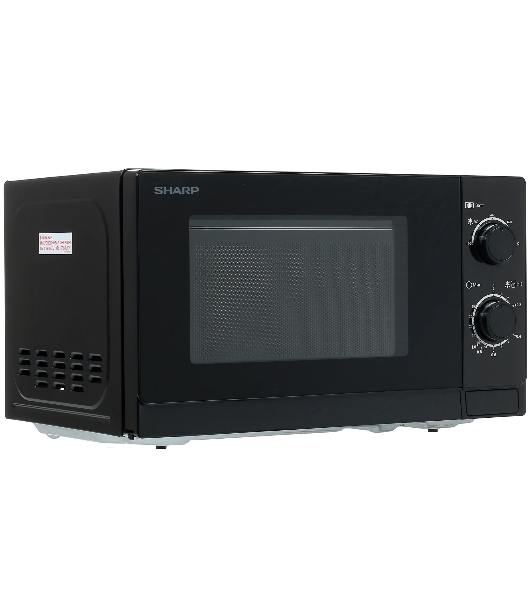 Микроволновая печь Sharp R-2000RK черный, 20 л, 800 Вт, переключатели - поворотный механизм