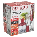 Блендер погружной Delta Lux DL-7039B красный, 800 Вт, плавная регулировка, турбо, фото2