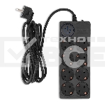 Сетевой фильтр Ippon BK-8-EU-3-10-B 3м (8 розеток) черный (коробка), фото4