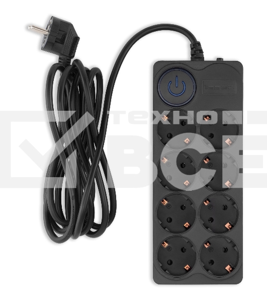 Сетевой фильтр Ippon BK-8-EU-3-10-B 3м (8 розеток) черный (коробка)