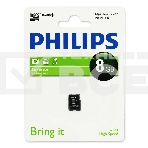 Флеш карта microSD 8GB PHILIPS microSDHC Class 10, фото 1