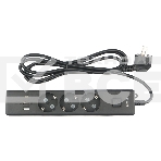 Бытовой удлинитель PowerCube, 3р с/з вык.,3USB, 3500 Вт, 16А, 1.9 м, 3*1,0 (черный) PC-6B-2M, фото 1