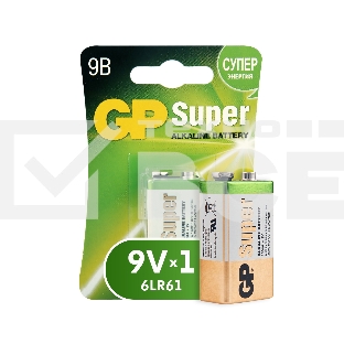 Алкалиновая батарейка GP Super Alkaline G-Tech 9V Крона - 1 шт. на блистере