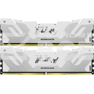 Оперативная память Kingston Fury Renegade, DDR5, 32GB (2x16GB), 6400MHz, CL32, радиатор, белый