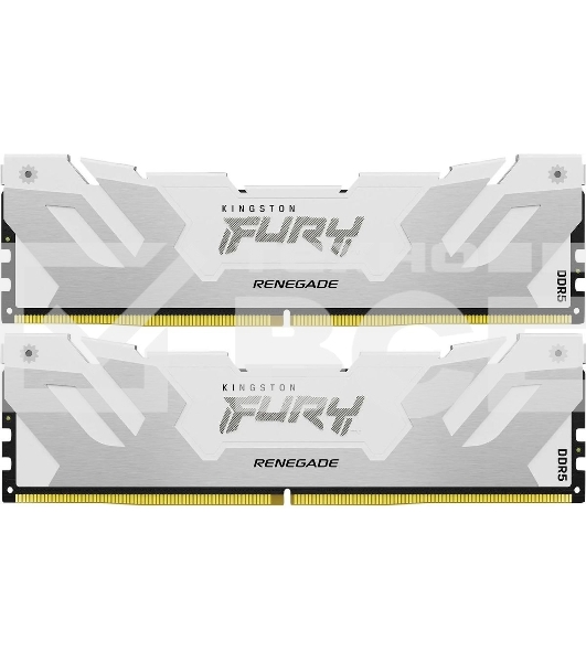 Оперативная память Kingston Fury Renegade, DDR5, 32GB (2x16GB), 6400MHz, CL32, радиатор, белый