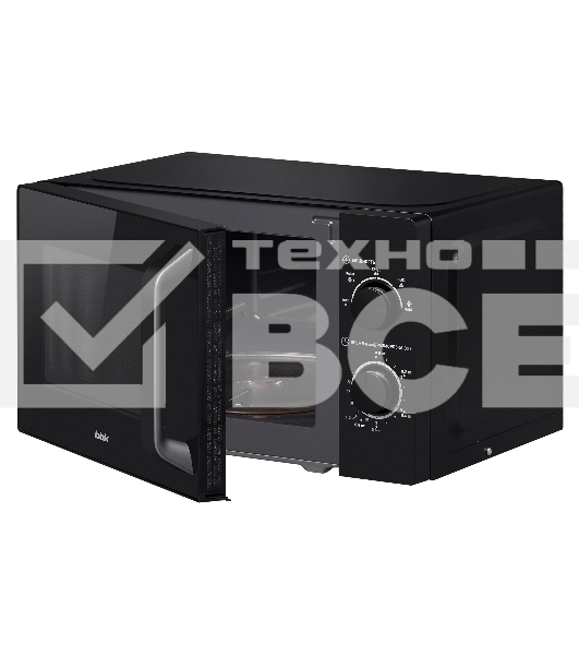 Микроволновая печь BBK 20MWS-760M/B черный, 20 л, 700 Вт, поворотный мехинизм