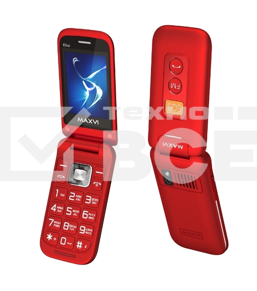 Мобильный телефон Maxvi E5 up красный