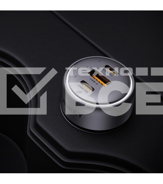 Автомобильное зарядное устройство Aukey Pathfinder 66W серый ACC-CC-P1
