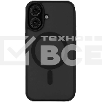 Чехол (клип-кейс) uBear для Apple iPhone 16 Cloud with MagSafe черный (CS427BL61MT-I24M), фото 1