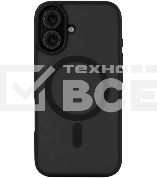 Чехол (клип-кейс) uBear для Apple iPhone 16 Cloud with MagSafe черный (CS427BL61MT-I24M)