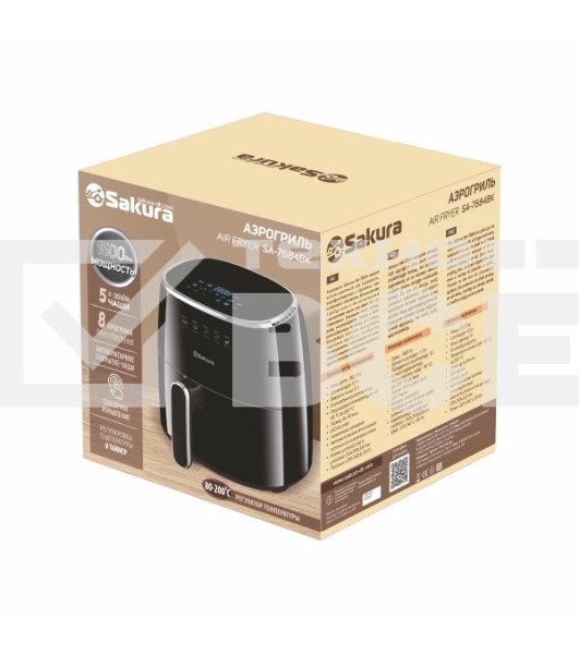 Аэрогриль Sakura SA-7684BK 5л сенс.управление таймер