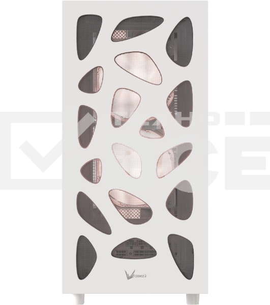 Компьютерный корпус AeroCool / Formula V Line Mana Stone White AR, ATX, TYPE-C*1, USB2.0*1, USB3.0*1, FRONT 3x120мм ARGB, REAR 1x120мм ARGB