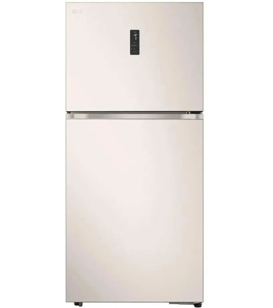 Холодильник LG GR-B922FEBM бежевый двухкамерный 428/184л морозилка сверху, No Frost
